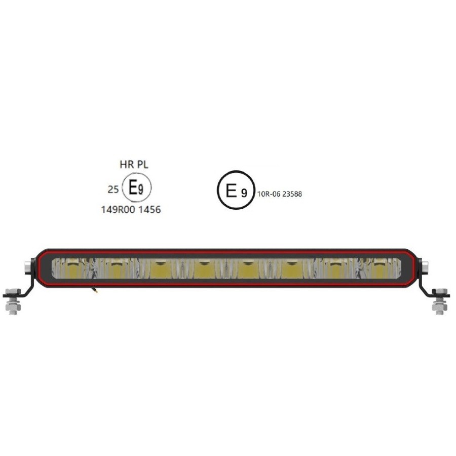 BARRA LED LARGO ALCANCE HOMOLOGADA 80W HR 25