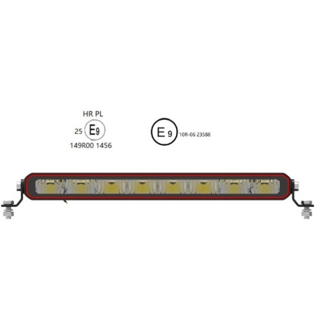 BARRA LED LARGO ALCANCE HOMOLOGADA 80W HR 25