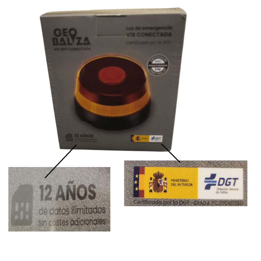 BALIZA V16 GPS CONECTADA CERTIFICADA POR DGT